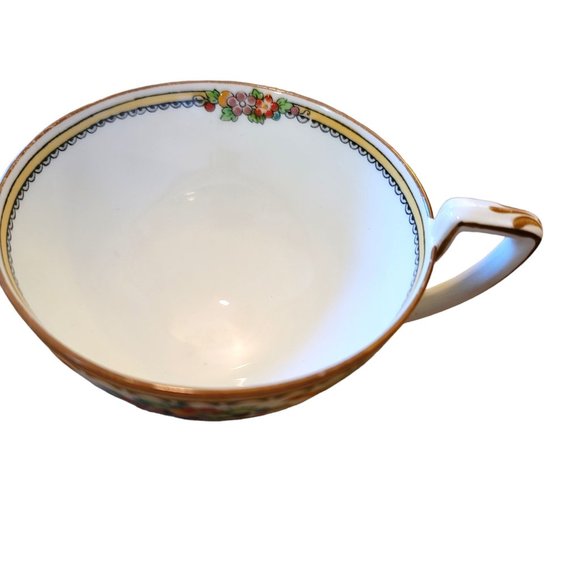 Crown Staffordshire Rennaissance Floral Tea Cup and Saucer England China CT318 - Picture 9 of 12